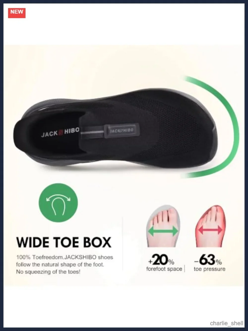 Men's Hands-Free Slip-On Orthopedic Walking Shoes Wide Toe Box Arch Support